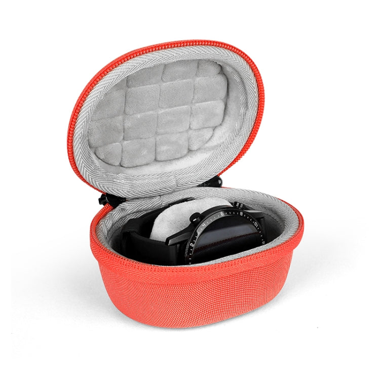 EVA Smartwatch Storage Case Universal Fleece Watch Storage Bag With Carabiner, Black, Blue, Orange